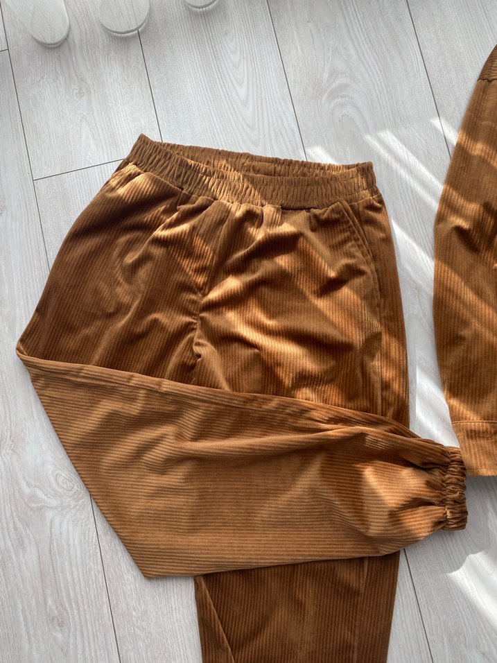 Kadın Kahverengi Süet Salaş Eşofman Takımı - Görsel 3