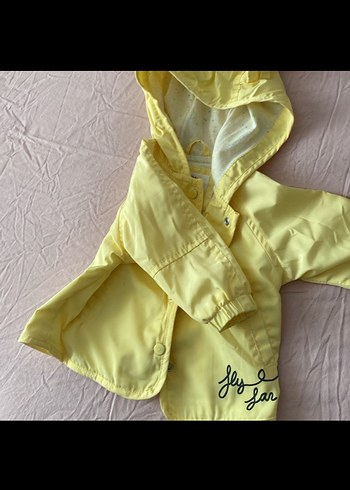 Zara sarı Sarı Kapüşonlu Kız Çocuk Yağmurluk - Görsel 4