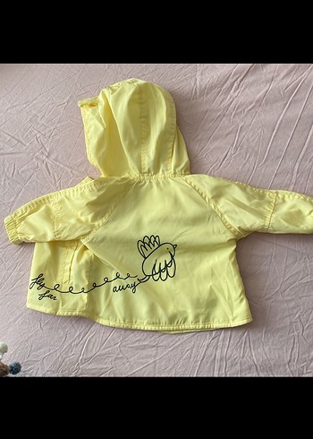 Zara sarı Sarı Kapüşonlu Kız Çocuk Yağmurluk - Görsel 5