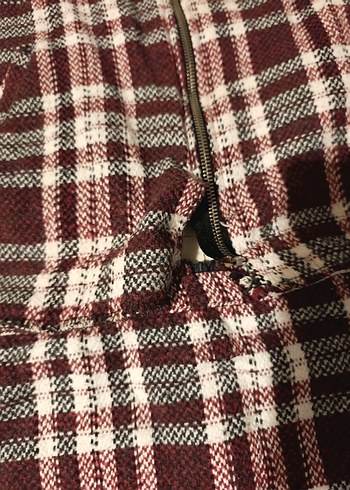 Bordo Ekose Mini Kadın takım - Görsel 2