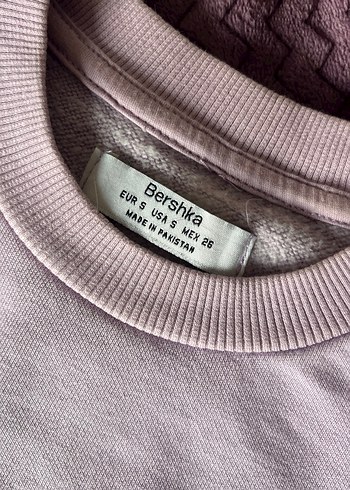 Bershka Lila Kadın Basic Oversize Sweatshirt - Görsel 3
