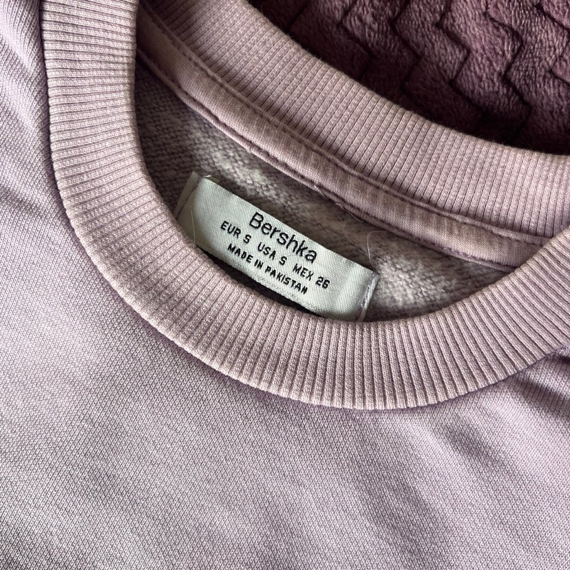 Bershka Lila Kadın Basic Oversize Sweatshirt - Görsel 3