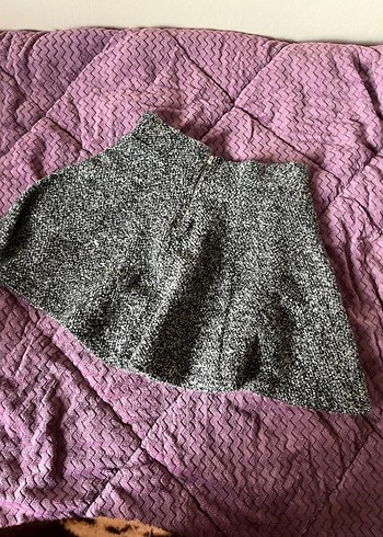 Tiffany gri kırçıllı pileli etek - Görsel 2