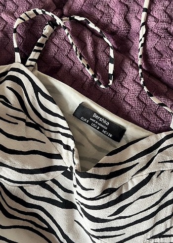 Bershka Zebra Desenli Mini Elbise - Görsel 4