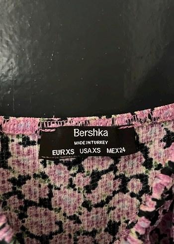 Bershka mor çiçekli elbise - Görsel 3