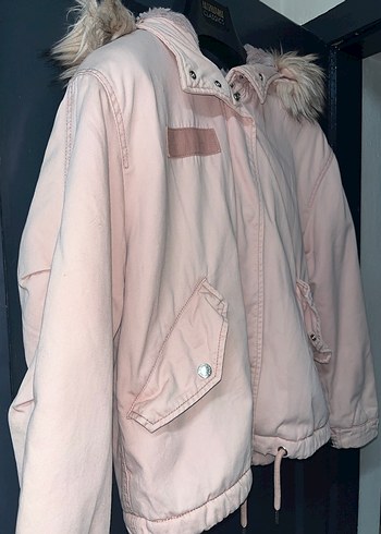 Bershka Pembe Mont - Görsel 3