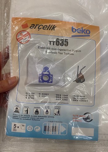 Arçelik Beko marka uyumlu Süpürge Toz Torbası 4'lü Set - Görsel 5