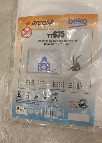 Arçelik Beko marka uyumlu Süpürge Toz Torbası 4'lü Set - Görsel 7