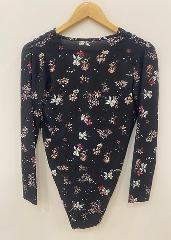 S/M uyumlu Çiçek Desenli Siyah Bohem Çıtçıtlı Kruvaze Kadın Bluz - Görsel 11
