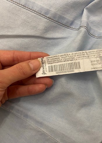 Stradivarius M Yıkama Efektli Kadın Açık Mavi Jean Gömlek - Görsel 12