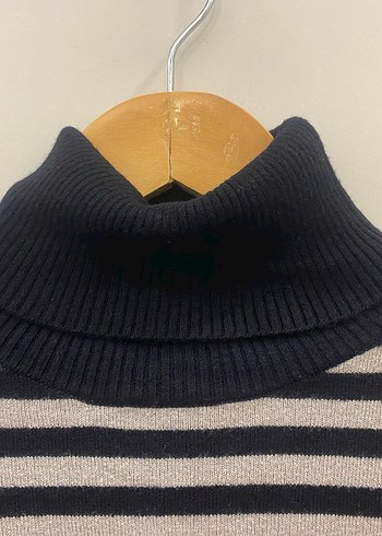 Stamina by Erdem Premium Kalite Çizgili Balıkçı Yaka Kadın Triko - Görsel 5