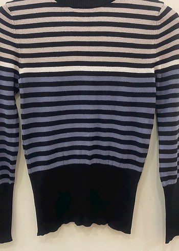 Stamina by Erdem Premium Kalite Çizgili Balıkçı Yaka Kadın Triko - Görsel 6