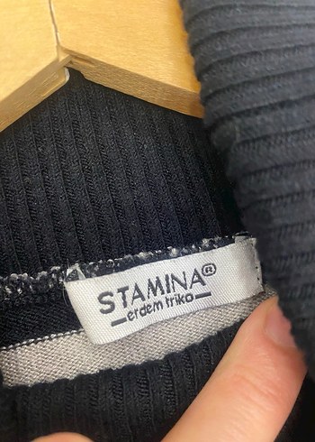 Stamina by Erdem Premium Kalite Çizgili Balıkçı Yaka Kadın Triko - Görsel 12
