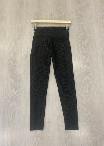 Lcw XS Yeşil içi Polar Kışlık Leopar desenli Spor Tayt - Görsel 7