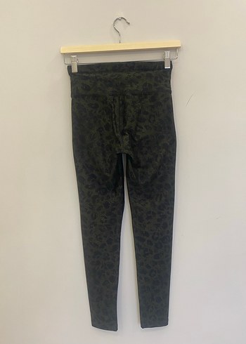 Lcw XS Yeşil içi Polar Kışlık Leopar desenli Spor Tayt - Görsel 6