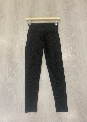 Lcw XS Yeşil içi Polar Kışlık Leopar desenli Spor Tayt - Görsel 8