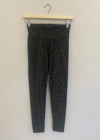 Lcw XS Yeşil içi Polar Kışlık Leopar desenli Spor Tayt - Görsel 3