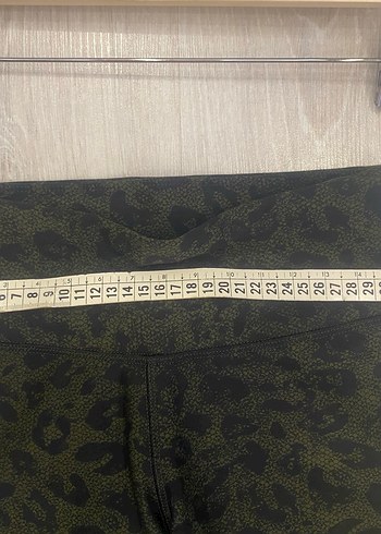 Lcw XS Yeşil içi Polar Kışlık Leopar desenli Spor Tayt - Görsel 13