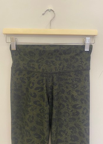 Lcw XS Yeşil içi Polar Kışlık Leopar desenli Spor Tayt - Görsel 4