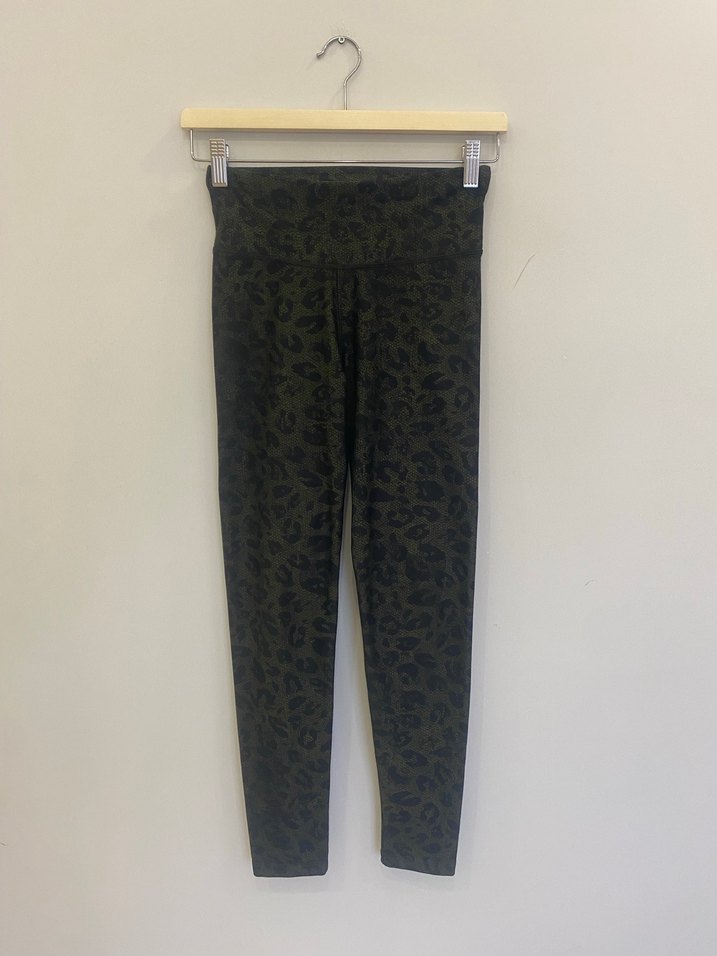 Lcw XS Yeşil içi Polar Kışlık Leopar desenli Spor Tayt - Görsel 2