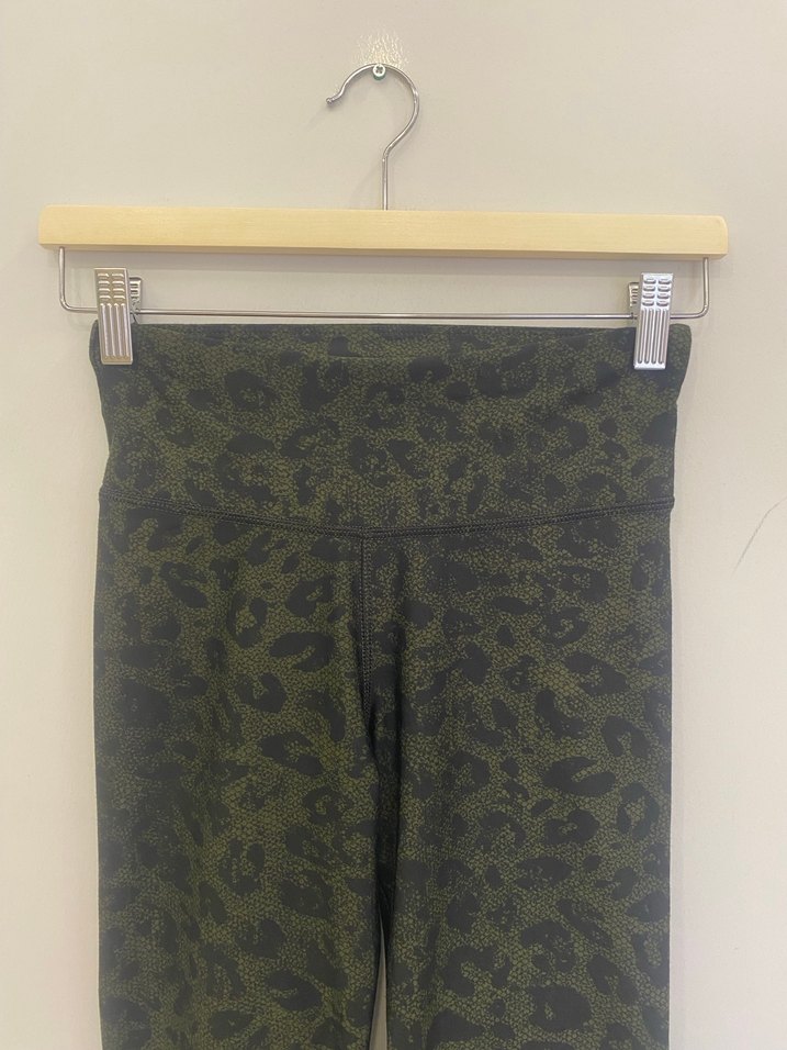 Lcw XS Yeşil içi Polar Kışlık Leopar desenli Spor Tayt - Görsel 4