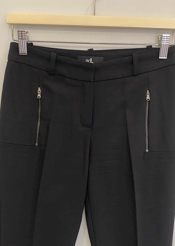 Adil Işık XS Düz Siyah Kadın Kumaş Pantolon - Görsel 4