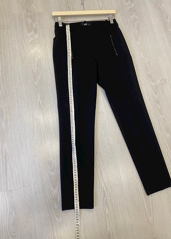 Adil Işık XS Düz Siyah Kadın Kumaş Pantolon - Görsel 13
