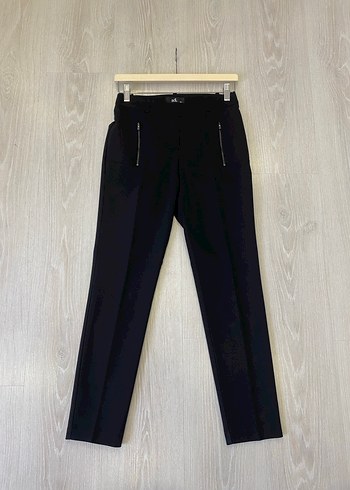 Adil Işık XS Düz Siyah Kadın Kumaş Pantolon - Görsel 7