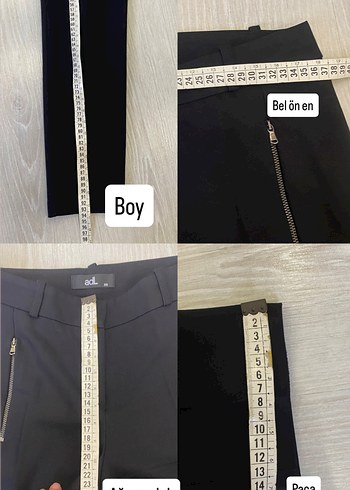 Adil Işık XS Düz Siyah Kadın Kumaş Pantolon - Görsel 17