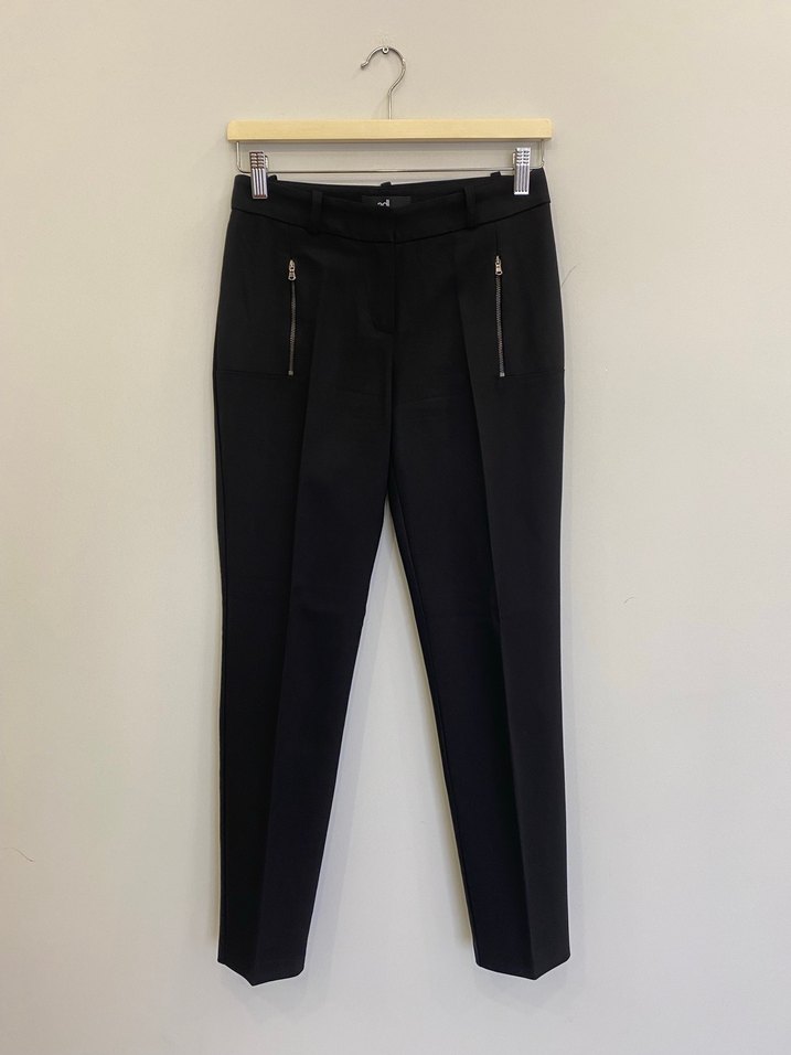 Adil Işık XS Düz Siyah Kadın Kumaş Pantolon - Görsel 2