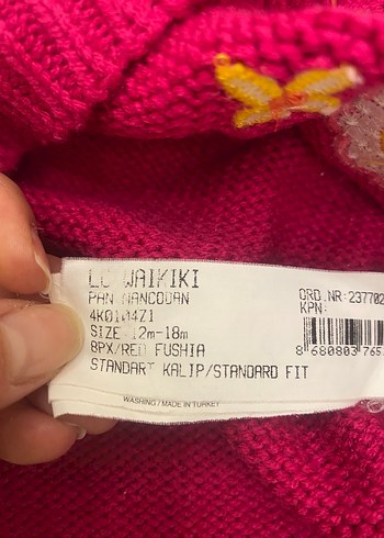 Lcw 12-18 Ay Kapüşonlu Fuşya Nakışlı Kız Panço - Görsel 9