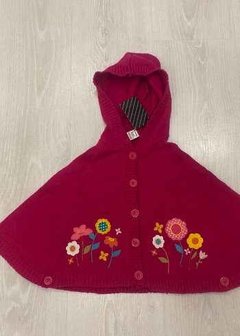 Lcw 12-18 Ay Kapüşonlu Fuşya Nakışlı Kız Panço - Görsel 5