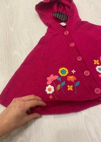 Lcw 12-18 Ay Kapüşonlu Fuşya Nakışlı Kız Panço - Görsel 14
