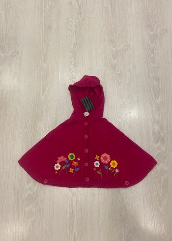 Lcw 12-18 Ay Kapüşonlu Fuşya Nakışlı Kız Panço - Görsel 2