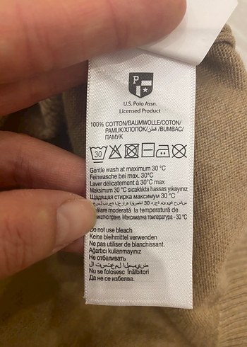 US Polo XXL Kum Beji V Yaka Erkek Pamuklu Triko Kazak - Görsel 12