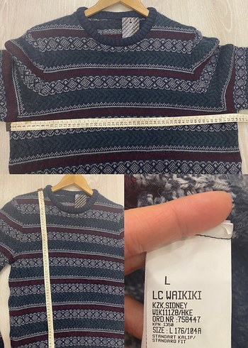 Lcw L Erkek Bohem Desenli Kazak - Görsel 12