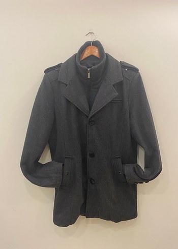 Poolman by PoloGarage L Beden Antrasit Gri Yünlü Erkek Kaban - Görsel 2