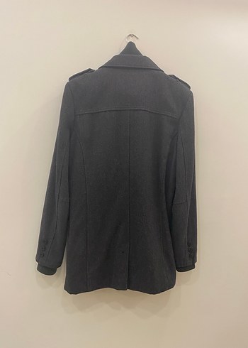 Poolman by PoloGarage L Beden Antrasit Gri Yünlü Erkek Kaban - Görsel 9