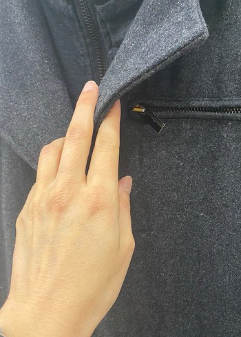 Poolman by PoloGarage L Beden Antrasit Gri Yünlü Erkek Kaban - Görsel 6