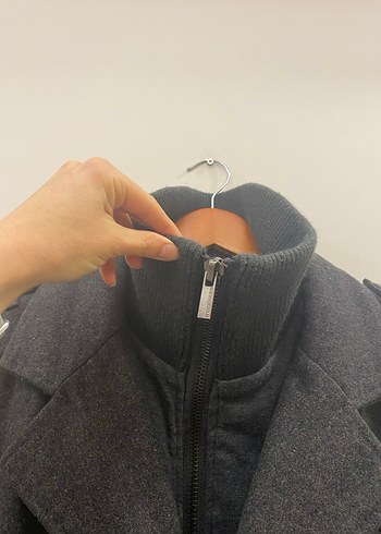 Poolman by PoloGarage L Beden Antrasit Gri Yünlü Erkek Kaban - Görsel 4