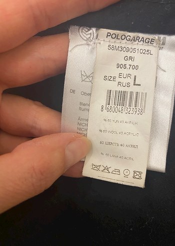 Poolman by PoloGarage L Beden Antrasit Gri Yünlü Erkek Kaban - Görsel 12