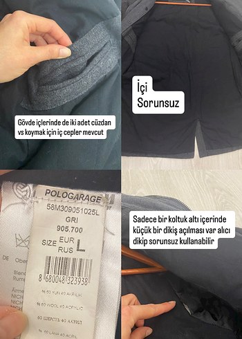 Poolman by PoloGarage L Beden Antrasit Gri Yünlü Erkek Kaban - Görsel 19