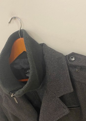 Poolman by PoloGarage L Beden Antrasit Gri Yünlü Erkek Kaban - Görsel 5