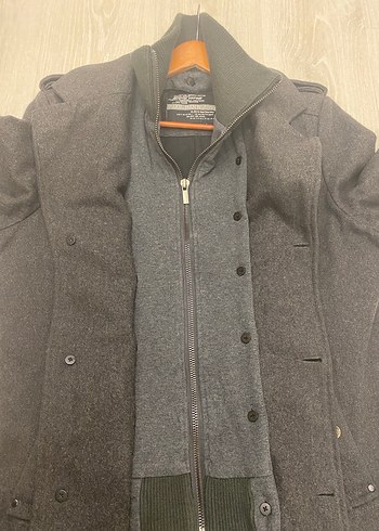 Poolman by PoloGarage L Beden Antrasit Gri Yünlü Erkek Kaban - Görsel 13