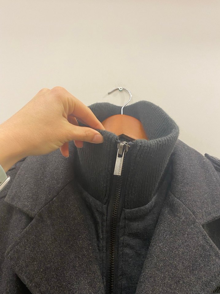 Poolman by PoloGarage L Beden Antrasit Gri Yünlü Erkek Kaban - Görsel 4