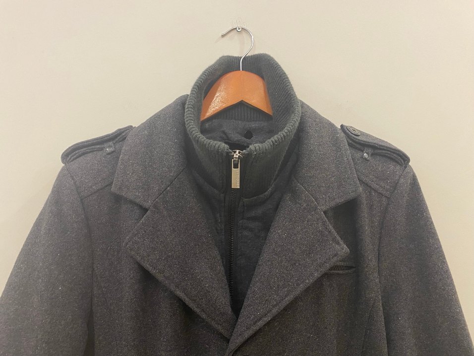 Poolman by PoloGarage L Beden Antrasit Gri Yünlü Erkek Kaban - Görsel 3