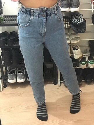 34 Beden Yüksek Bel Mom Jeans