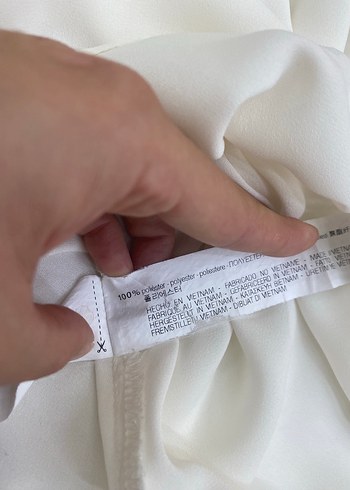 Zara Zara S/M uyumlu Fırfırlı Kırık Beyaz Kadın Şifon Vintage Gömlek