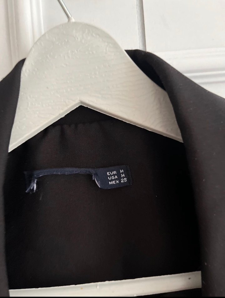 Kahverengi Düğmeli Kadın Ofis Ceket - Görsel 2