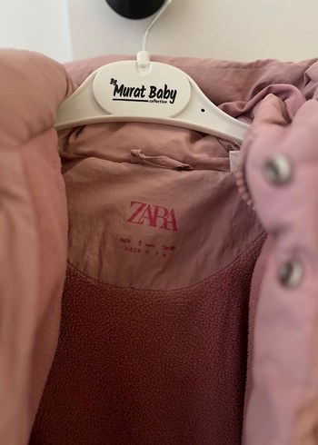 Kız Çocuk Pembe Kapüşonlu Düğmeli Mont - Görsel 2